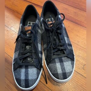 Cole Haan Black and Gray Plaid Women's Sneakers